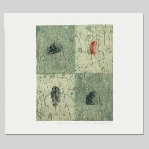 Composition rectangle 2001 - I / 25cmx30cm / eau-forte / tirage  40
