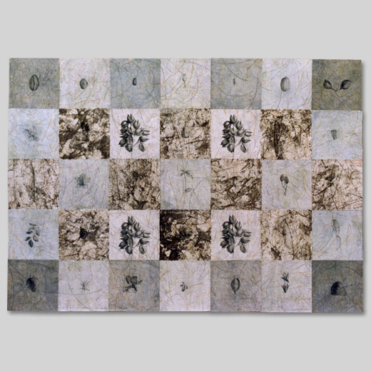 Simultanéité-Les Végétaux renaissent - 2001 - M V 66,5cmx93cm